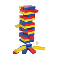Juego de fiesta 49 piezas Construcción de colores Stracking Bloques de madera Juego de Torre apilable