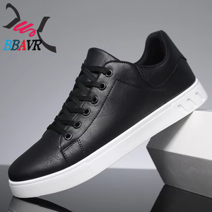 Zapatos de cuero de talla grande para hombre, moda nueva de verano y otoño, zapatos informales con plataforma antideslizantes, zapatos planos con cordones, zapatos de skate - Product Image 2