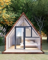 Maisonnette triangulaire préfabriquée écologique en forme de A pour camping en montagne