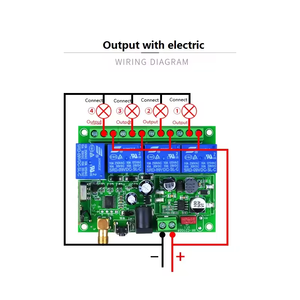 4 saluran gunting <span class=keywords><strong>Lift</strong></span> derek truk Winch pemancar RF nirkabel dan penerima 433MHz Radio industri pengendali jarak jauh - Product Image 4