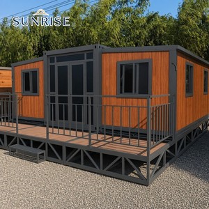 บ้านคอนเทนเนอร์แบบขยายได้สองปีก SUNRISE บ้านสำเร็จรูปแบบโมดูลาร์ วิลล่าสองห้องนอน ห้องน้ำ ห้องครัว บ้านเคลื่อนที่ ออกแบบได้ตามต้องการ - Product Image 1