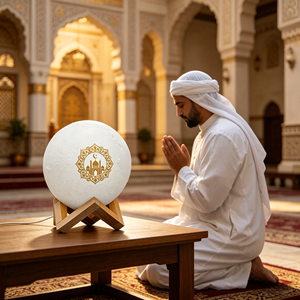 Islamic Quran Speaker <b>Globe</b> LED <b>Light</b> Touch Control Bluetooth PVC Material for Home Use Quran Players - Product Image 2