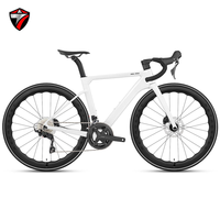 Vélo de route en fibre de carbone homologué CE, 24 vitesses, transmission électronique sans fil, freins à disque hydrauliques, vélo aérodynamique