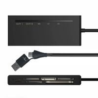 Lector de Tarjetas USB Tipo C 7 en 1, Universal, para Tarjetas CF, SD, TF, XD, MS, 5Gbps, con Indicador LED, Venta al Por Mayor
