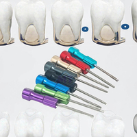 Kit d'outils de réparation de précision NEWMAN Mini avec poignée métallique colorée et embouts plats et cruciformes