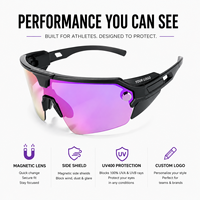 Lunettes de soleil de cyclisme à lentilles magnétiques TR90, lunettes de sport polarisées, revêtement anti-rayures, sangle réglable, multifonctionnelles, hommes femmes