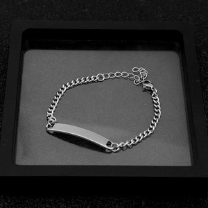 Hot Selling Wholesale Simple Popular Design <b>Chain</b> Bracelet Hiphop <b>Titanium</b> Steel Silver Plated Men's Bracelets Trendy Jewelry - Product Image 5