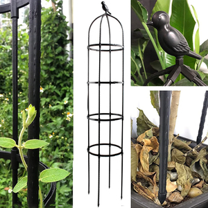 Support de plante moderne en métal recouvert de plastique antirouille pour tomates, concombres, raisins et fleurs – Treillis facile à installer - Product Image 4