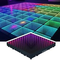 Dalles de scène LED 3D effet miroir étoilé RGB magnétiques à effet infini pour mariages, soirées, discothèques