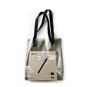 Bolsa de mano ZORAS plástico ligero PVC Mog, alta calidad moda generoso negro cosméticos y papelería 1 pieza/bolsa OPP cremallera en blanco CN;ZHE - Product Image 5