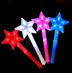 Bâtons lumineux LED en forme d'étoile pour la vente en gros, baguettes magiques clignotantes, accessoires de fête et de concert, bâtons lumineux néon pour l'animation - Product Image 2