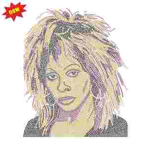 <span class=keywords><strong>Tina</strong></span> <span class=keywords><strong>Turner</strong></span> Strass Fer sur transfert Conceptions de transfert de strass de concepteur personnalisé - Product Image 2