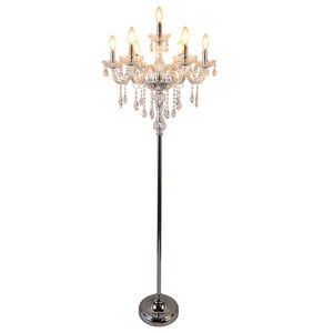Lámpara de Cristal de Lujo Nórdico para Decoración del Hogar y Bodas, Contemporánea, Luz Blanca Cálida, Larga, E12, para Sala de Estar, Dormitorio, Cabecera, Lámpara de Pie - Product Image 6