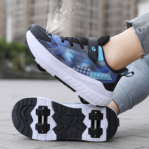 Chaussures à <span class=keywords><strong>roulettes</strong></span> en cuir PU de haute qualité pour enfants, garçons et filles, <span class=keywords><strong>avec</strong></span> roues dynamiques et design explosif - Product Image 6