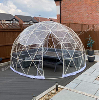 Dôme de tente de glamping transparent en forme d'igloo de jardin de 3,6 m