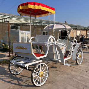 Populaire calèche électrique à chevaux en forme de citrouille, type calèche Cendrillon, pour parcs d'aventure et visites touristiques publiques - Product Image 4