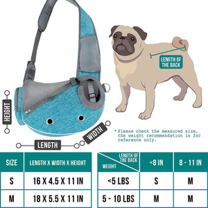 Free sample 2025 Hot Sell Small <b>Dog</b> Cat <b>Carry</b> Bag Hands Free Puppy <b>Dog</b> Sling Carrier With Storage Pocket - Product Image 2