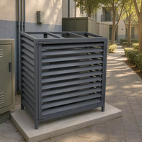 Cache-climatiseur en aluminium à persiennes pour protection extérieure des unités de climatisation, couleur personnalisée, support OEM