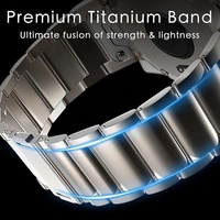 Tali Jam Tangan Logam Titanium Mewah untuk Garmin Fenix 7/Fenix 6/6Pro/Forerunner 93 Ringan dengan Gesper Magnetik Konektor QuickFit