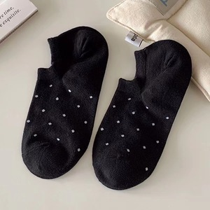 S961106WX Chaussettes d'été fines invisibles à pois, coupe bateau, Corée du Sud, couleur unie à ne pas manquer - Product Image 4