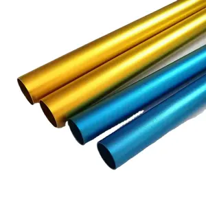 Индивидуальные OEM ODM, синие анодированные алюминиевые трубки, детали для станка с ЧПУ, материал 7075 круглой трубы