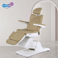 Table de soin esthétique électrique à 3 moteurs, inclinable et réglable en hauteur, en cuir PU personnalisé, pour salon moderne