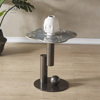 Jolies tables d'appoint pour le salon, meubles modernes, table d'appoint ronde en métal, table basse d'appoint