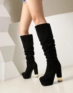 Kadınlar için kaliteli ayakkabı bayanlar ayakkabı yeni koleksiyon büyük boy kadın topuklu perakendeciler için toplu indirim uzun çizmeler - Product Image 4