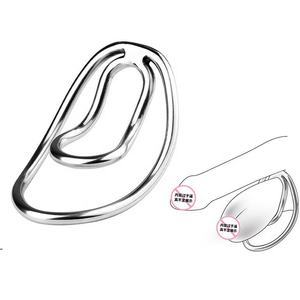 Holle Metalen Roestvrijstalen Zilveren Terughoudendheid Volwassen Mannelijke Oefening Penis Clip Metalen Haan <span class=keywords><strong>Ring</strong></span> - Product Image 6
