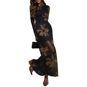 Long Sleeve Maxi Dress - Wedding Guest Elegant Style Long Sleeve Maxi Dress - Wedding Guest Elegant Style