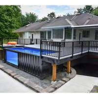 Vente en gros en Chine de piscines de conteneurs assemblées de haute qualité en PVC/PC, piscines extérieures