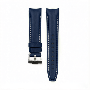 Bracelet de montre en cuir personnalisé de haute qualité avec logo, surpiqûres noires et blanches, bracelet de remplacement en cuir véritable, fabricant en gros - Product Image 5