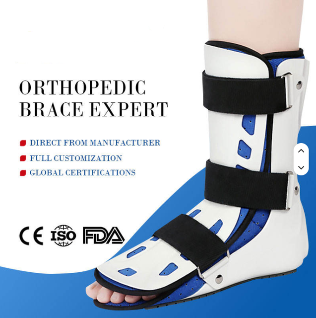 Comfortable Splint Brace Adjustable Orthopedic Nylon Neoprene Ankle Foot Stabilizer for Ankle Fracture Fixation Rehabilitation