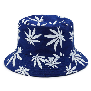 Cappello da Pescatore Reversibile Personalizzato con Stampa Foglia di Marijuana Verde, Moda Femminile per Strada e Hip Hop - Product Image 3