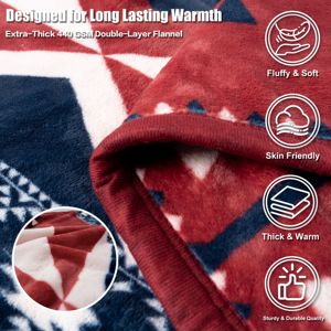 Manta de Terciopelo Aztec Penguin, 100% Poliéster, Alta Calidad, Portátil, para las Cuatro Estaciones, Diseño Moderno, Ligera, de Doble Capa, Cuadrada - Product Image 5