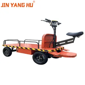 JIN YANG HU 0,5 toneladas Camión eléctrico de superficie plana Tracción en las cuatro ruedas Carro eléctrico de superficie plana para logística de almacenamiento