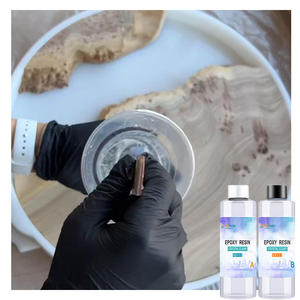 Table basse ronde en résine époxy liquide à coulée profonde en <span class=keywords><strong>bois</strong></span> massif de plage fabriquée en usine Table à manger en résine époxy - Product Image 4