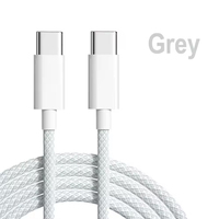 Cable USB C a USB C PD de 20 W, Cable de Carga Rápida con Trenzado de Nailon, Compatible con Teléfono 15 Plus Pro Max, Dispositivos Tipo C, 1 m
