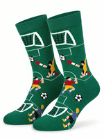 Chaussettes tendance unisexe à motifs de football pour l'automne et l'hiver, idéales pour les sports de ballon – Nouveauté très prisée