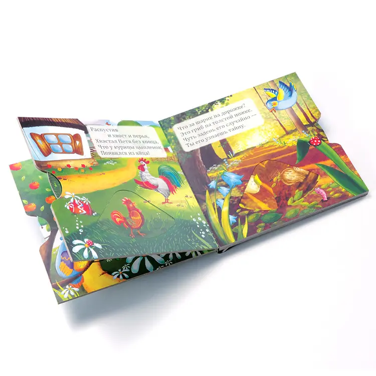 Оптовая продажа, индивидуальная доска с принтом, детская книга со сказочным циферблатом