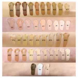 41colors Face Liquid Foundation Makeup Private Label Circle Tube Foundation Liquid Full Coverage Foundation