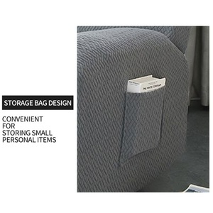 Housse de fauteuil inclinable <span class=keywords><strong>Chivas</strong></span> sans accoudoirs, en jacquard, extensible, couleur unie, lavable, résistante aux taches, pour deux places, très vendue - Product Image 4
