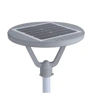 China All In 1 Aluminium 10000lm Outdoor Waterproof Street Pathway Motion Sensor LED Pedestrian Post Top Solar Garden Lights