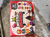 Nouveauté transfrontalière : Calendrier de l'Avent de Noël 24 jours, boîte mystère en matériau TPR, Squishy DIY en forme de boule, déchirable et coloré, pour jeunes