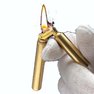 Encendedor de <span class=keywords><strong>Queroseno</strong></span> Tipo Antorcha para Cigarros, Diseño Elegante en Latón Dorado, Estilo Nunchakus, Encendedor de Bolsillo Giratorio, Estilo Clásico Metálico - Product Image 6