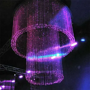 Lustre décoratif à fibre optique pour bricolage d'éclairage en cristal a mené le lustre à fibre optique pour hôtel