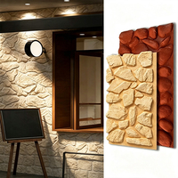 Panneaux muraux décoratifs 3D, faux panneaux muraux en pierre, imitation naturelle de haute qualité, 1200*600*50mm, économie de main-d'œuvre pour le revêtement mural extérieur