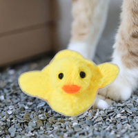 Petit jouet de luxe pour chat canard battant avec capteur de vibrations cataire jouets électriques pour oiseaux en plastique souple jouet pour animaux de compagnie pour chiens lavable