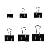 Venta al por mayor de fábrica Oficina Escuela Papelería Oem Odm Black Binder Clip Long Tail Metal Clip Binding Ticket Clips