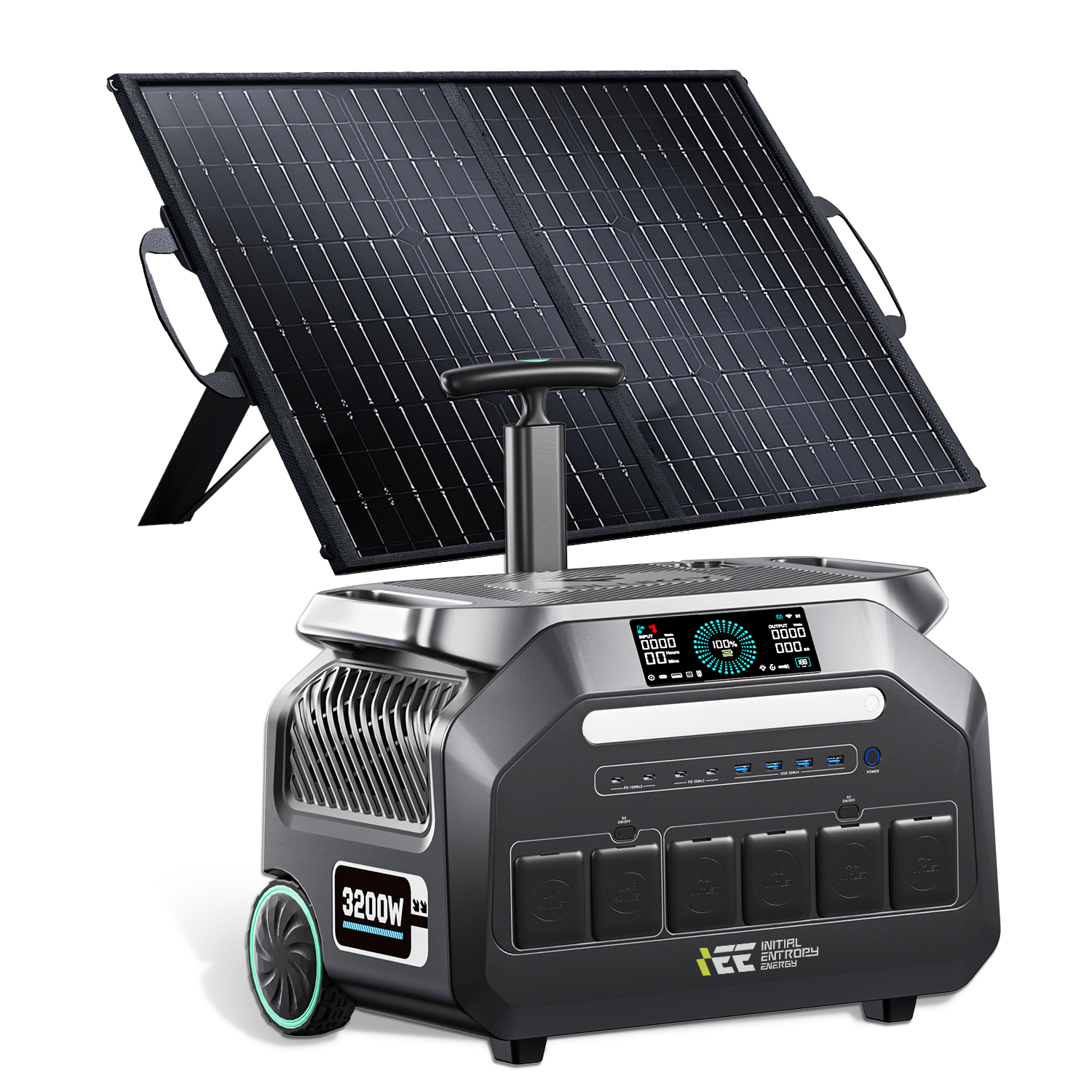 P3200 + แผงโซลาร์เซลล์ 100w